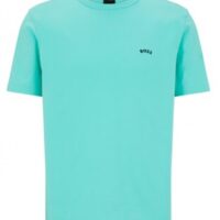 Boss Regular-Fit T-Shirt Tee Curved aus Bio-Baumwolle mit Logo grün 340 Boss Regular-Fit T-Shirt Tee Curved aus Bio-Baumwolle mit Logo grün 340