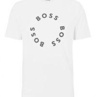 Boss T-Shirt Tee 4 aus Stretch-Baumwolle mit kreisförmigen Logo-Prints weiß 100 Boss T-Shirt Tee 4 aus Stretch-Baumwolle mit kreisförmigen Logo-Prints weiß 100