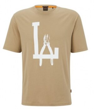 Boss T-Shirt TeeMeccano aus Baumwoll-Jersey mit Artwork und Logo beige 263