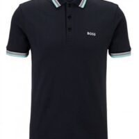 Boss Poloshirt Paddy aus Bio-Baumwolle mit Logo Farbe dunkelblau 409 Boss Poloshirt Paddy aus Bio-Baumwolle mit Logo Farbe dunkelblau 409