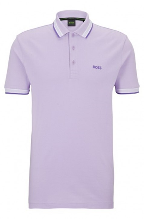 Boss Poloshirt Paddy aus Bio-Baumwolle mit Logo Farbe flieder 534 Boss Poloshirt Paddy aus Bio-Baumwolle mit Logo Farbe flieder 534