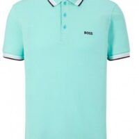 Boss Poloshirt Paddy aus Bio-Baumwolle mit Logo Farbe grün 340 Boss Poloshirt Paddy aus Bio-Baumwolle mit Logo Farbe grün 340