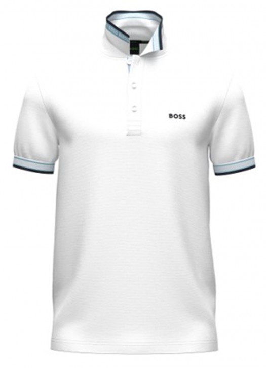 Boss Poloshirt Paddy aus Bio-Baumwolle mit Logo Farbe natur 107 Boss Poloshirt Paddy aus Bio-Baumwolle mit Logo Farbe natur 107