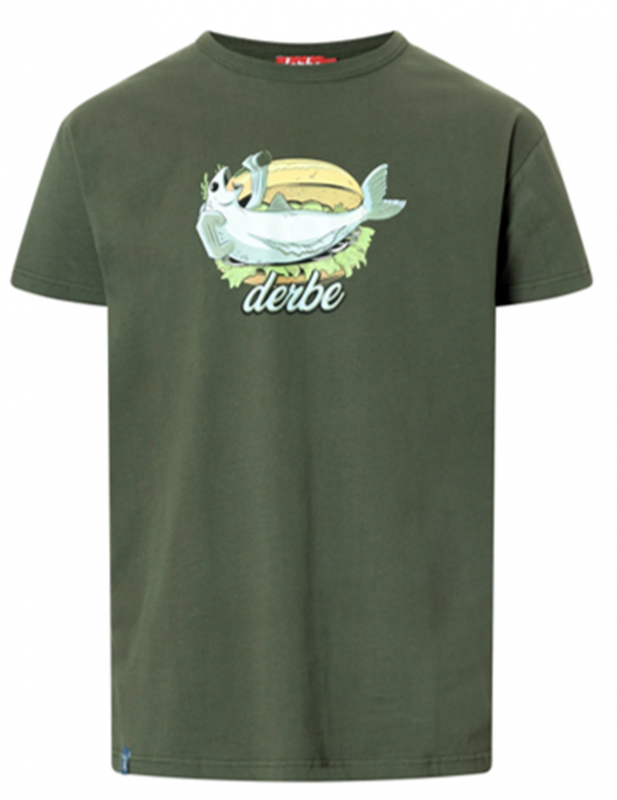Derbe Herren T-shirt M-04-TS-Fishking kombu green 0540 Derbe Herren T-shirt M-04-TS-Fishking kombu green 0540
