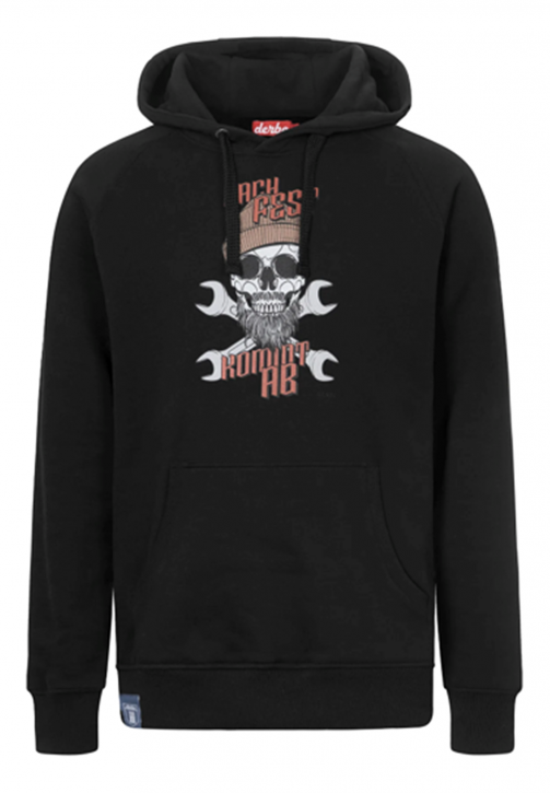 DERBE Schädel Herren Hoody M-06-HD-NFKA- jet black 0920 DERBE Schädel Herren Hoody M-06-HD-NFKA- jet black 0920
