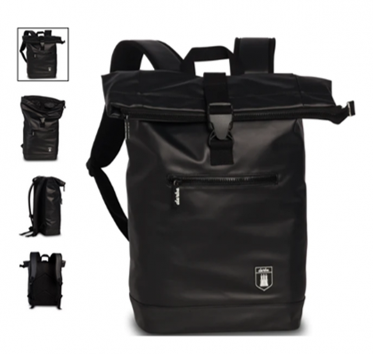 DERBE Ruck Unisex Rucksack Rolltop Phantom Schwarz 091 DERBE Ruck Unisex Rucksack Rolltop Phantom Schwarz 091