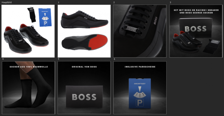 David Benedict Boss Herren Sneaker, HB RACING1, Nappaleder, Schuhe in Schwarz Rot und Boss George Socken in Schwarz, Größe 40-45, inkl Parkscheibe David Benedict Boss Herren Sneaker, HB RACING1, Nappaleder, Schuhe in Schwarz Rot und Boss George Socken in Schwarz, Größe 40-45, inkl Parkscheibe