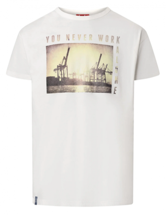 Derbe Herren T-shirt Hafen M-04-TS-Hafen_HH Farbe off white 023 Derbe Herren T-shirt Hafen M-04-TS-Hafen_HH Farbe off white 023