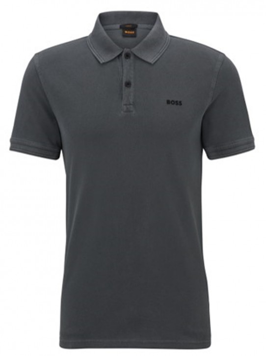 Boss Slim-Fit Poloshirt Prime aus Baumwoll-Piqué Farbe dunkelgrau 022 Boss Slim-Fit Poloshirt Prime aus Baumwoll-Piqué Farbe dunkelgrau 022