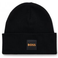 Boss Zweilagige Mütze mit Logo-Aufnäher Fantastico_Hat schwarz 001 Boss Zweilagige Mütze mit Logo-Aufnäher Fantastico_Hat schwarz 001