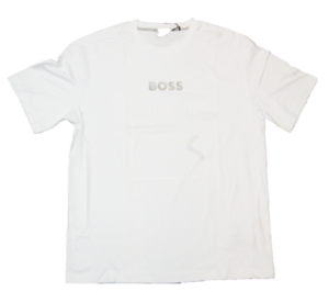 Hugo Boss Talboa AJ 1 Relaxed-Fit T-Shirt aus Interlock-Baumwolle mit exklusivem Artwork weiß 100