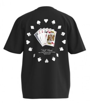 Hugo Oversized T-Shirt Dorki aus Baumwolle mit Spielkarten-Artwork schwarz 001
