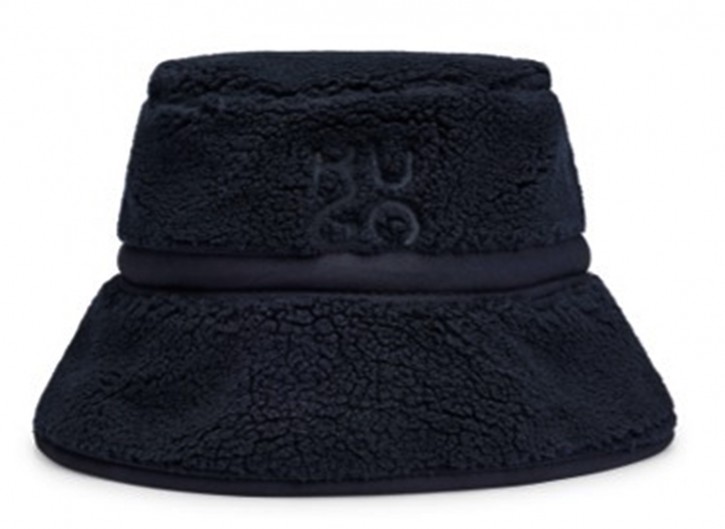 Hugo Teddy-Fischerhut Larry-TE mit Stack-Logo schwarz 001 Hugo Teddy-Fischerhut Larry-TE mit Stack-Logo schwarz 001
