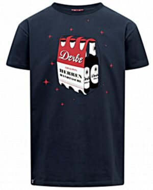Derbe Herrenhandtasche Herren T-Shirt Navy Dunkelblau 010
