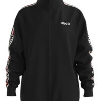 Hugo Sweatshirt Jacke Danbury mit Hugo Schriftzug an den Ärmeln 001