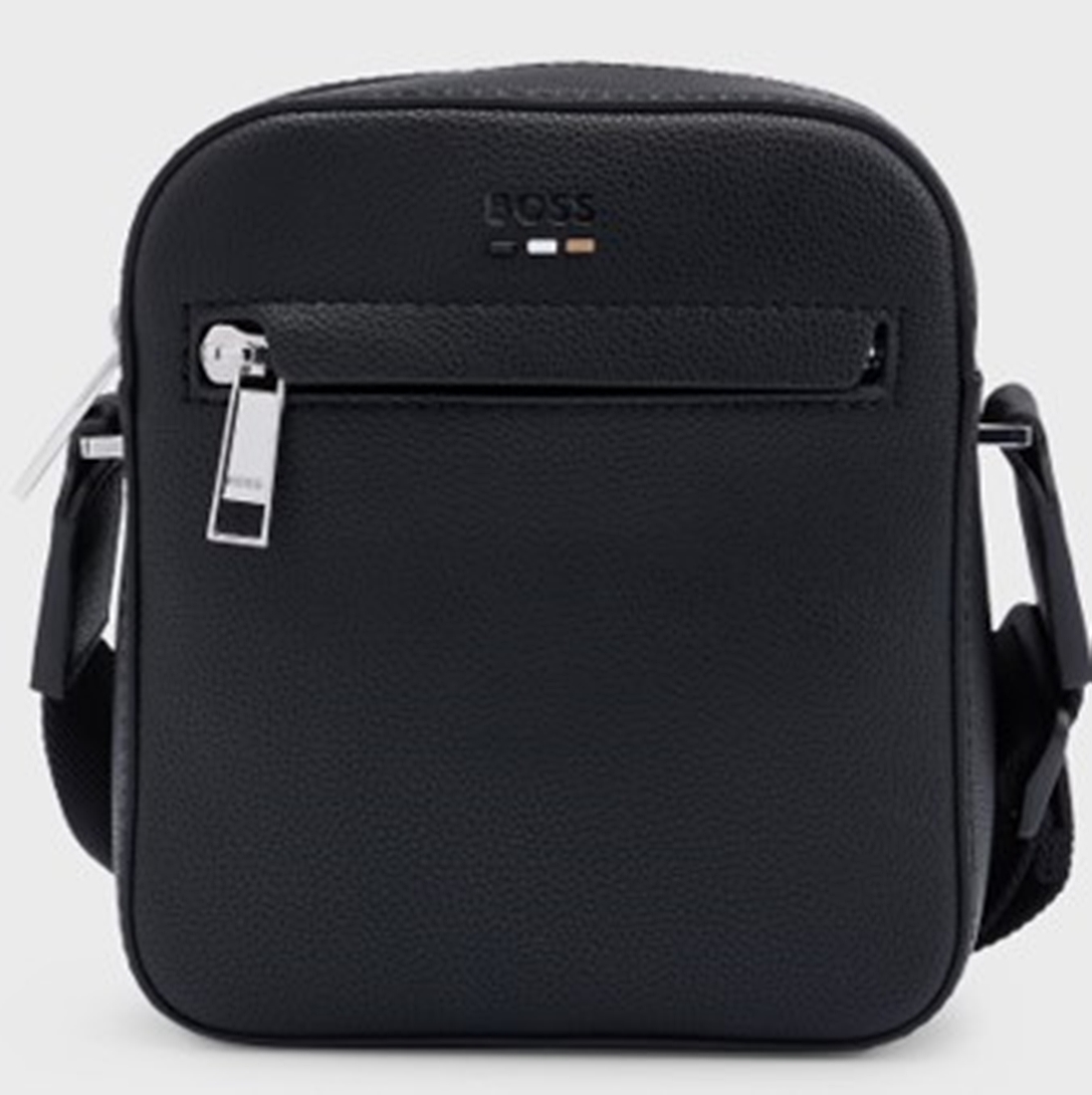 Boss Reporter-Tasche Ray_NS zip aus genarbtem Kunstleder schwarz 001 Boss Reporter-Tasche Ray_NS zip aus genarbtem Kunstleder schwarz 001