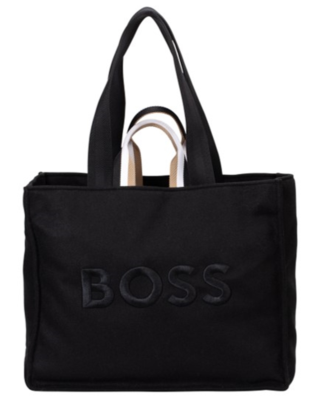Boss Tote Bag Deva Tote WL mit Oversize-Logo-Stickerei schwarz 001 Boss Tote Bag Deva Tote WL mit Oversize-Logo-Stickerei schwarz 001