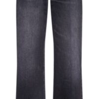 Hugo Damen Relaxed-Fit Jeans 937_8 aus schwarzem Used-Denim 003