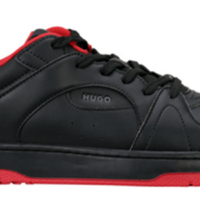 Hugo Sneakers Hadrian_Tenn_pugr aus Kunstleder mit kontrastierenden Details schwarz 006