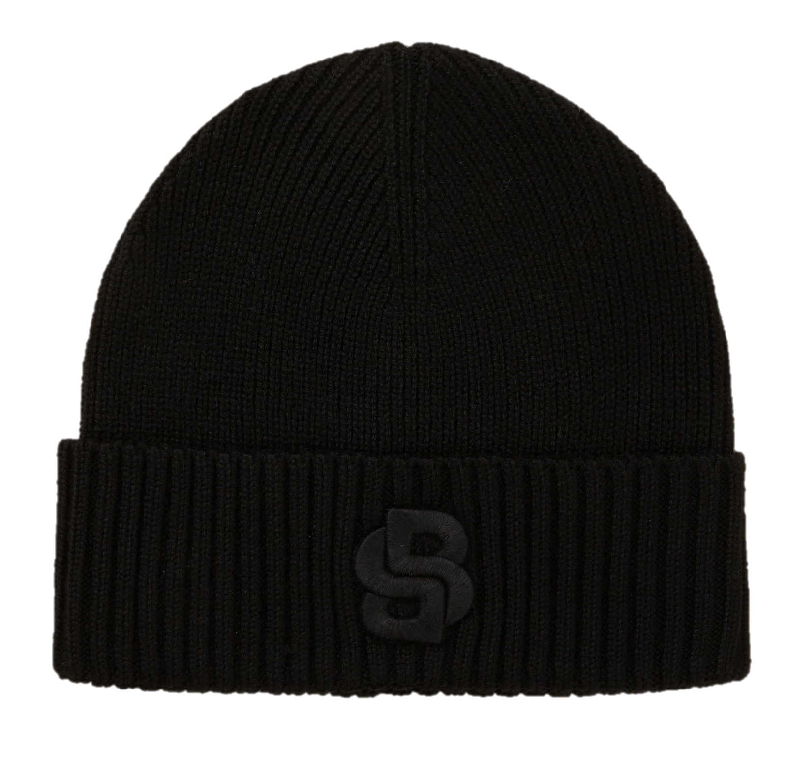 Boss Mütze Edo_ Hat aus Schurwoll MIx mit Logo Tonal schwarz 001 Boss Mütze Edo_ Hat aus Schurwoll MIx mit Logo Tonal schwarz 001