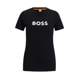 Boss T-Shirt C_Elogo_5 aus Baumwoll-Jersey mit Kontrast-Logo schwarz 001