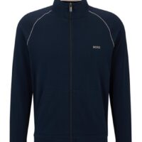 BOSS Mix&Match Jacket Zaus Stretch-Baumwolle mit Logo-Stickerei dunkelblau 403