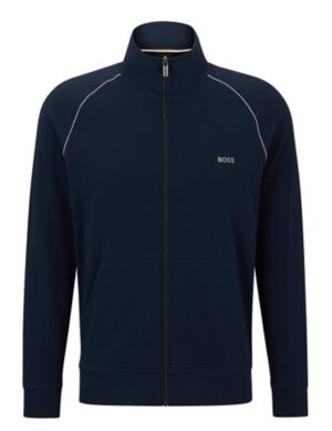 BOSS Mix&Match Jacket Zaus Stretch-Baumwolle mit Logo-Stickerei dunkelblau 403