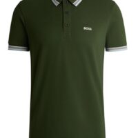 Boss Paddy Poloshirt aus Baumwoll-Piqué mit Logo an der Kragenunterseite grün 355
