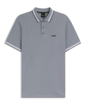 Boss Paddy Poloshirt aus Baumwoll-Piqué mit Logo an der Kragenunterseite grau 026