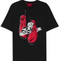 Hugo T-Shirt Diboxer aus Baumwoll-Jersey mit Box-Artwork schwarz 001