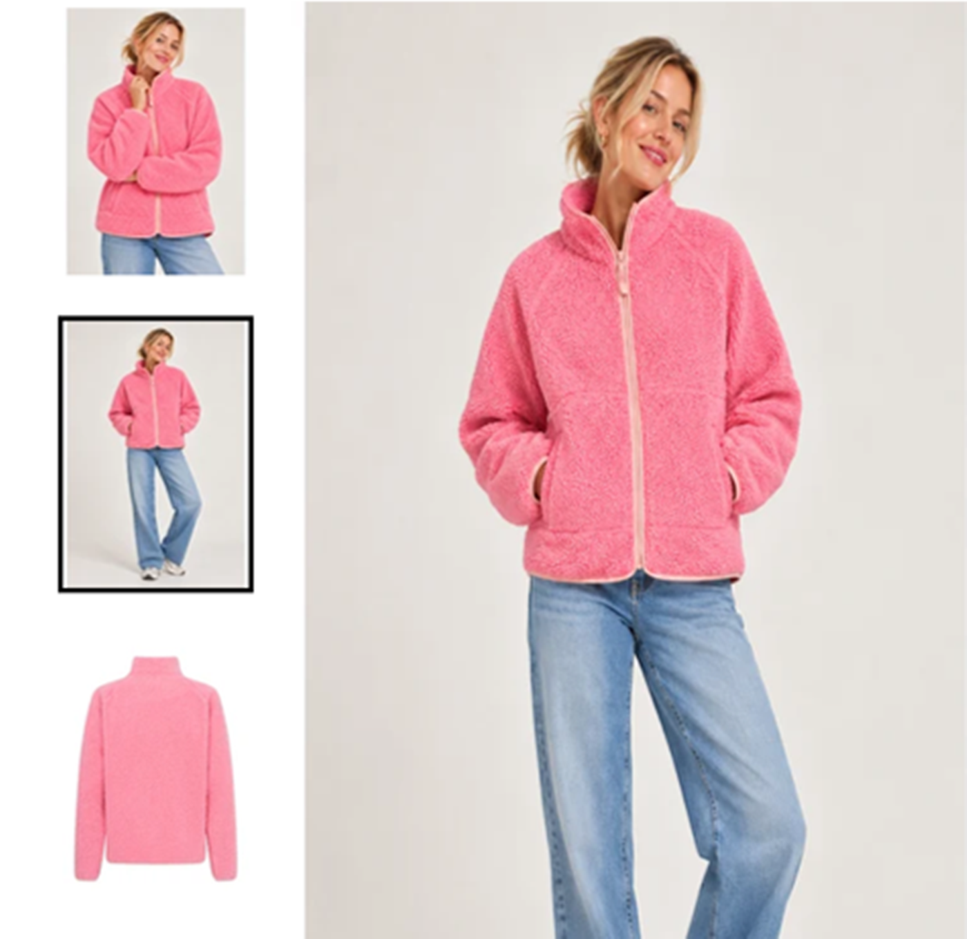 Derbe Kuschelby Damen Fleecejacke Coral Blush Rosa Teddy Derbe Kuschelby Damen Fleecejacke Coral Blush Rosa Teddy – Bild 2